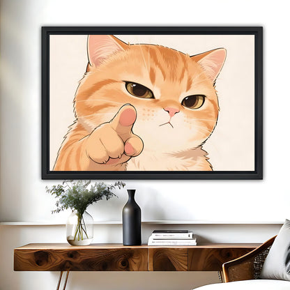 Funny Cat Art - Canvas Wall Art - Abstract Funny Living Room Decor| Liberty Signs #HZ041
