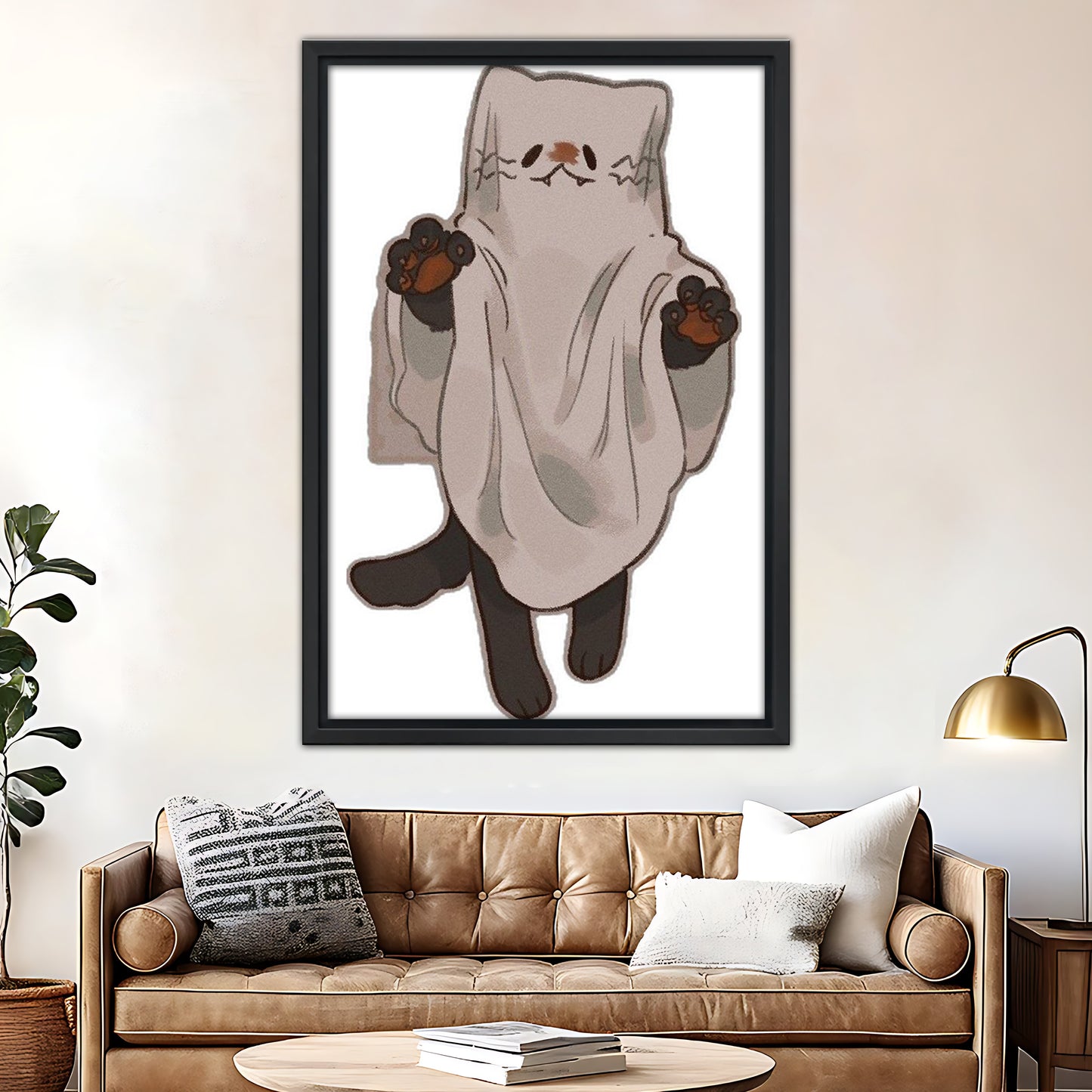 Funny Cat Art - Canvas Wall Art - Abstract Funny Living Room Decor| Liberty Signs #SZ023