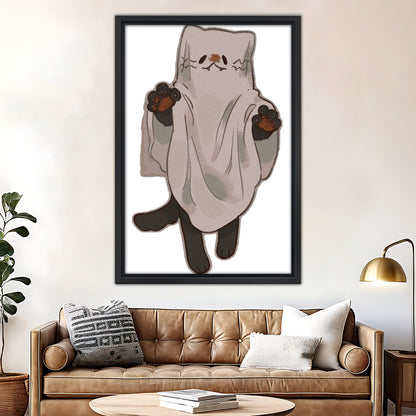 Funny Cat Art - Canvas Wall Art - Abstract Funny Living Room Decor| Liberty Signs #SZ023