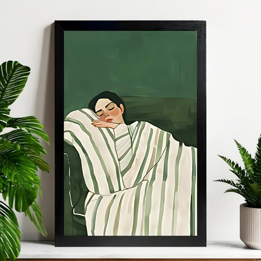12x18 Neutral Abstract Framed Wall Art – Minimalist Line Art for Office or Studio | Liberty Signs #M3091