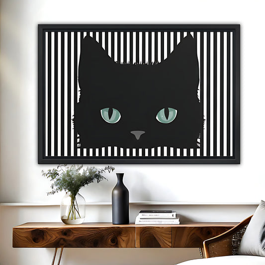 Funny Cat Art - Canvas Wall Art - Abstract Funny Living Room Decor| Liberty Signs #HZ086