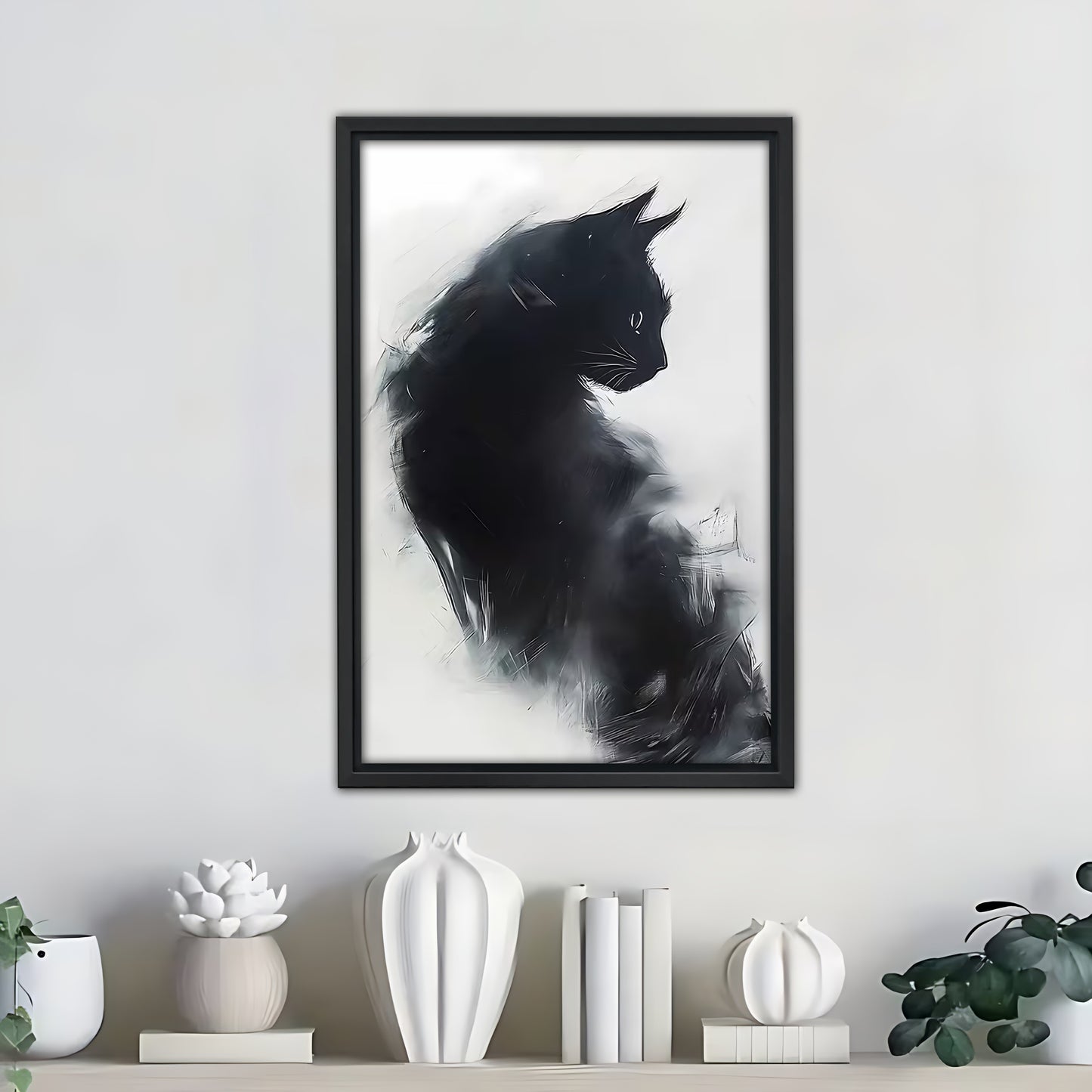 Funny Cat Art - Canvas Wall Art - Abstract Funny Living Room Decor| Liberty Signs #SZ335