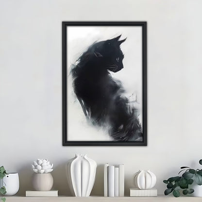 Funny Cat Art - Canvas Wall Art - Abstract Funny Living Room Decor| Liberty Signs #SZ335