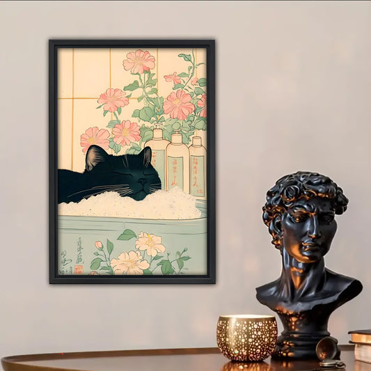 Funny Cat Art - Canvas Wall Art - Abstract Funny Living Room Decor| Liberty Signs #SZ101