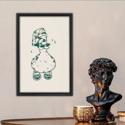 Neutral Abstract Framed Wall Art – Minimalist Line Art for Office or Studio | Liberty Signs#SZ177