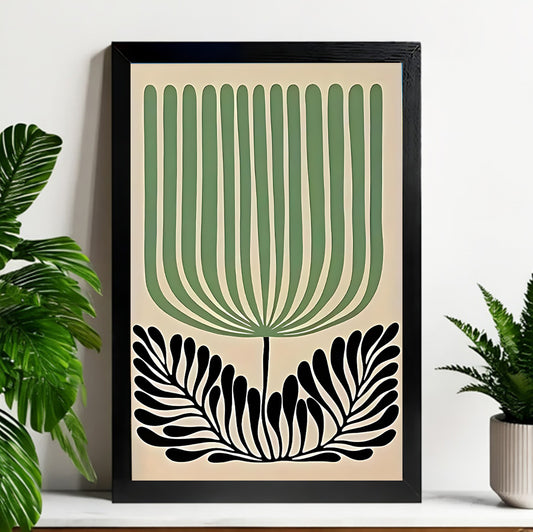 Neutral Abstract Framed Wall Art – Minimalist Line Art for Office or Studio | Liberty Signs#M3232