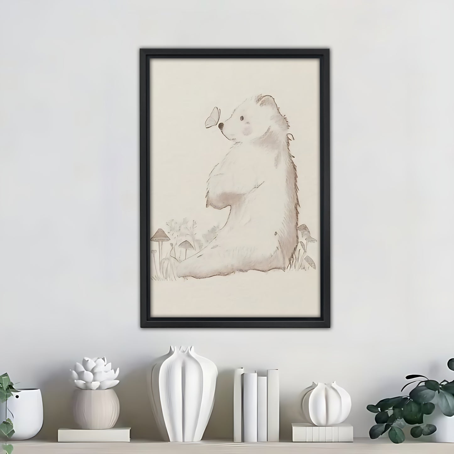 Neutral Abstract Framed Wall Art – Minimalist Line Art for Office or Studio | Liberty Signs #SZ296