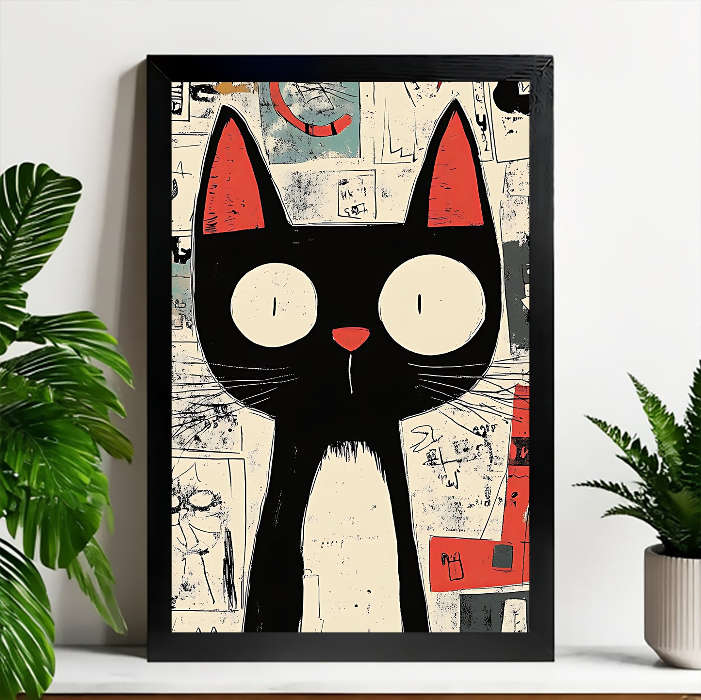 Neutral Abstract Framed Wall Art – Minimalist Line Art for Office or Studio | Liberty Signs#M3449