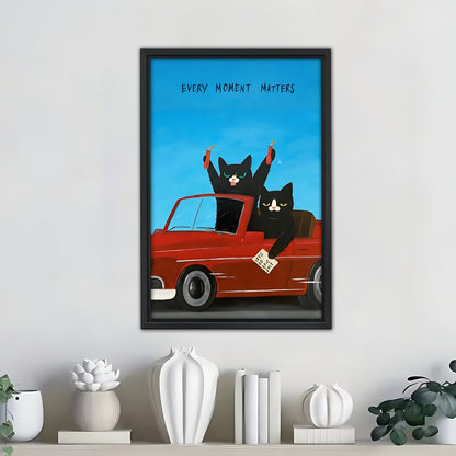 Funny Cat Art - Canvas Wall Art - Abstract Funny Living Room Decor| Liberty Signs #SZ303