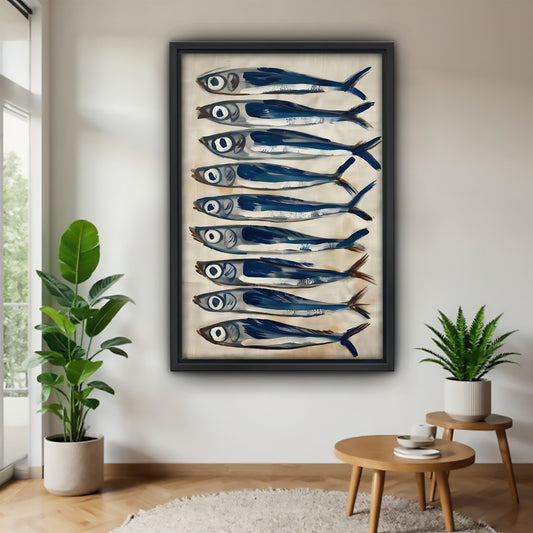 Funny Fish Art - Canvas Wall Art - Abstract Funny Living Room Decor| Liberty Signs #SZ100