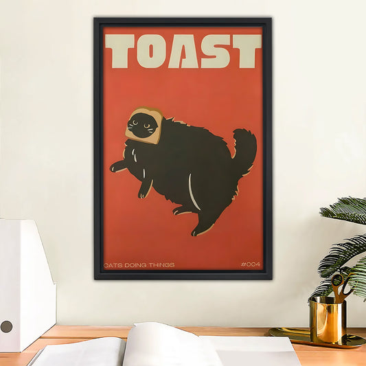 Funny Cat Art - Canvas Wall Art - Abstract Funny Living Room Decor| Liberty Signs #SZ167