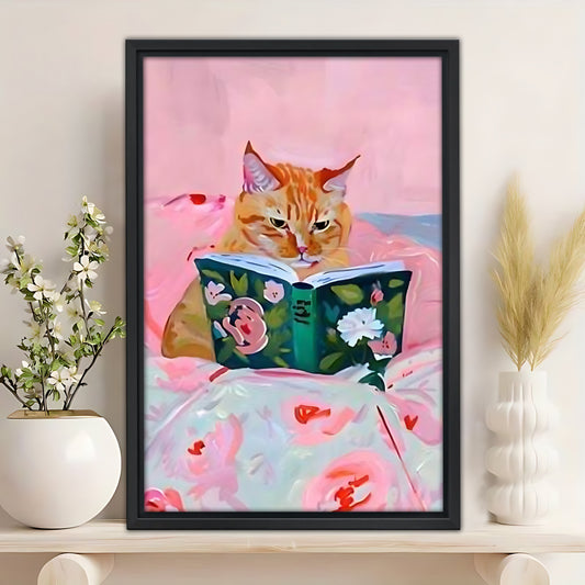 Funny Cat Art - Canvas Wall Art - Abstract Funny Living Room Decor| Liberty Signs #SZ253