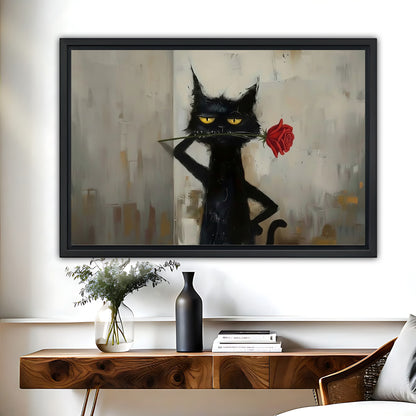Funny Cat Art - Canvas Wall Art - Abstract Funny Living Room Decor| Liberty Signs #HZ099