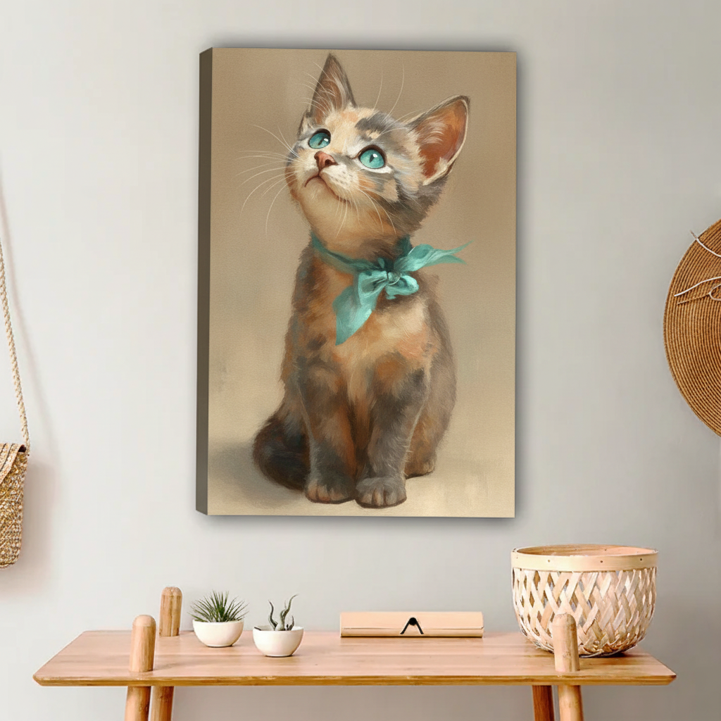 图2 蓝眼三花猫无框场景