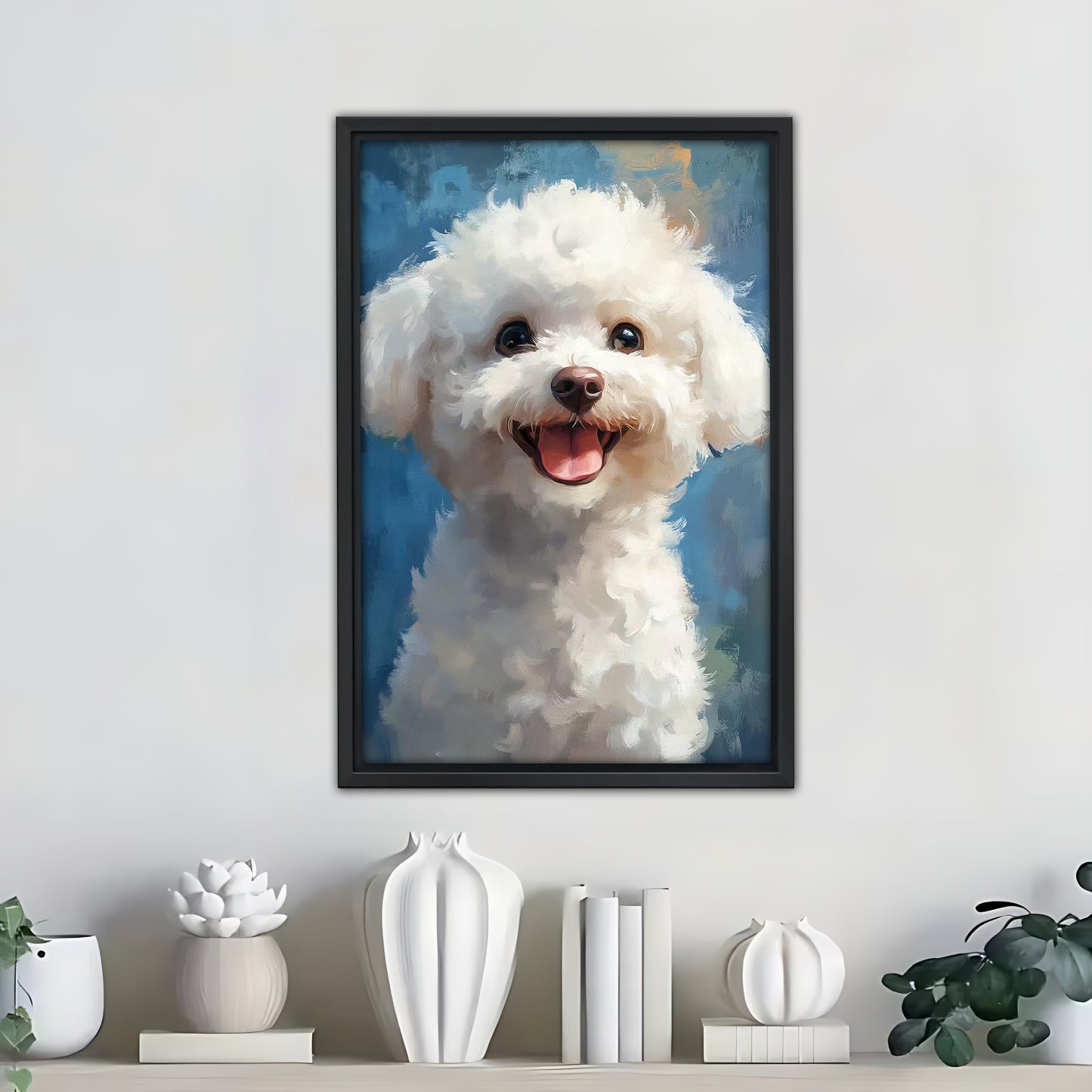 Funny Dog Art - Canvas Wall Art - Abstract Funny Living Room Decor| Liberty Signs #SZ343