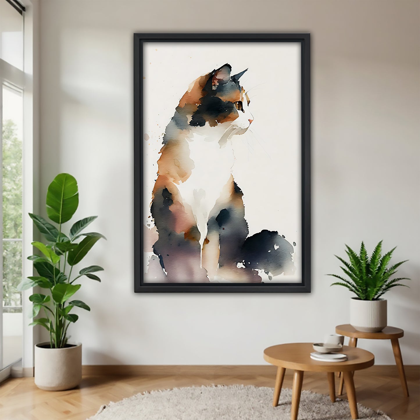 Funny Cat Art - Canvas Wall Art - Abstract Funny Living Room Decor| Liberty Signs #SZ161