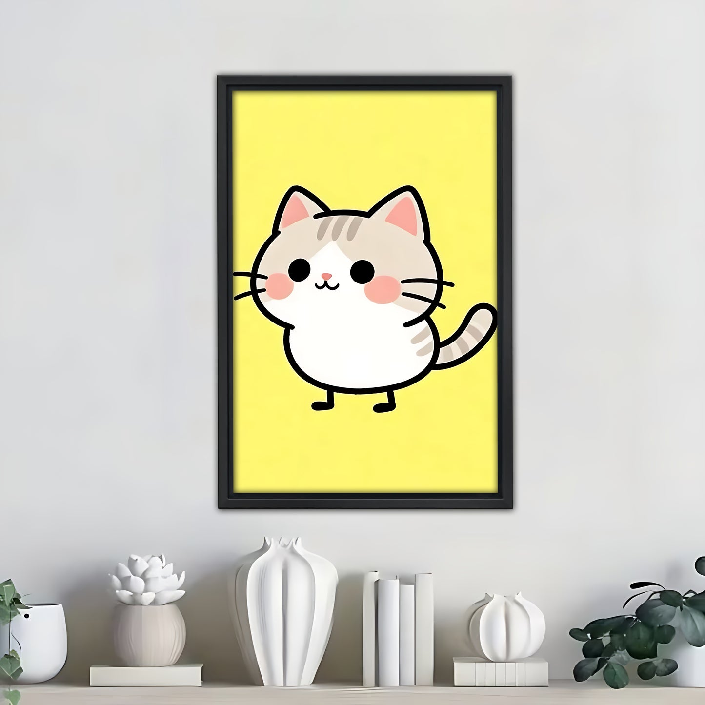 Funny Cat Art - Canvas Wall Art - Abstract Funny Living Room Decor| Liberty Signs #SZ321