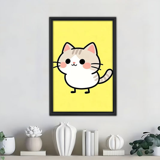 Funny Cat Art - Canvas Wall Art - Abstract Funny Living Room Decor| Liberty Signs #SZ321