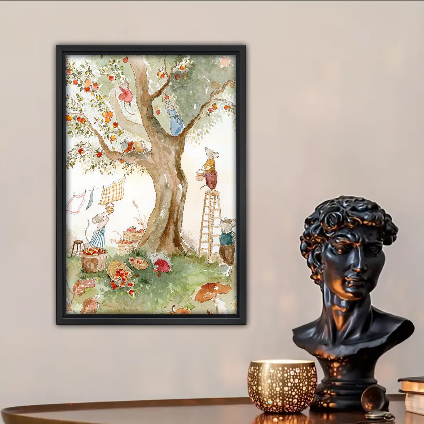 Neutral Abstract Framed Wall Art – Minimalist Line Art for Office or Studio | Liberty Signs #SZ228