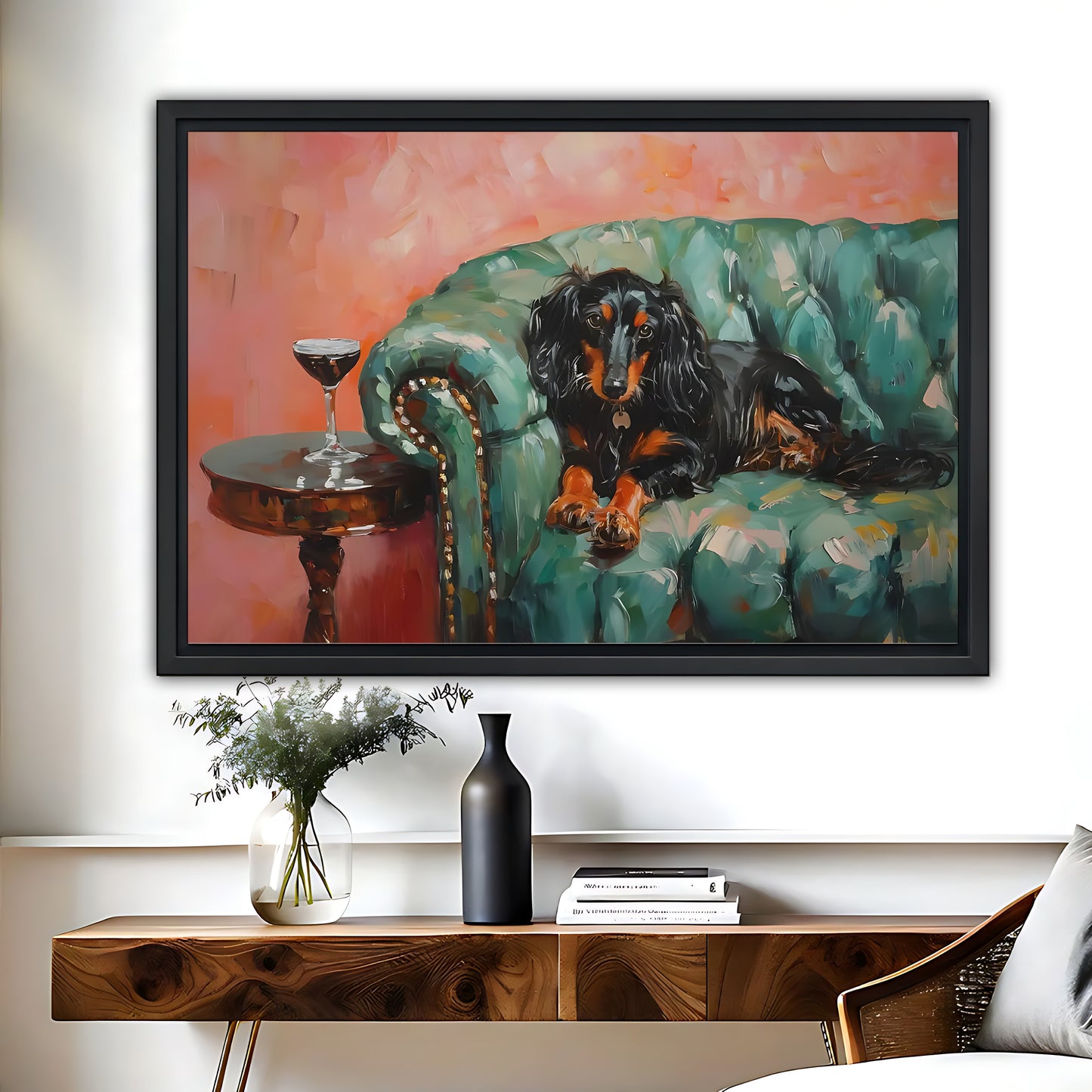 Funny Dog Art - Canvas Wall Art - Abstract Funny Living Room Decor| Liberty Signs #HZ092