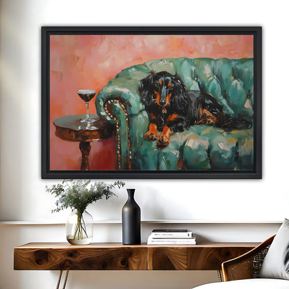 Funny Dog Art - Canvas Wall Art - Abstract Funny Living Room Decor| Liberty Signs #HZ092