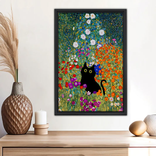 Funny Cat Art - Canvas Wall Art - Abstract Funny Living Room Decor| Liberty Signs #SZ144