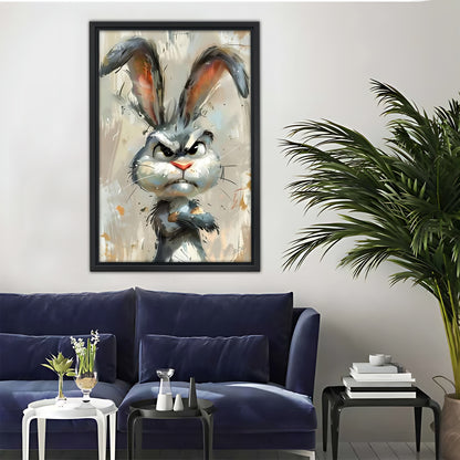 Funny Rabbit Art - Canvas Wall Art - Abstract Funny Living Room Decor| Liberty Signs #SZ030
