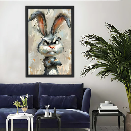Funny Rabbit Art - Canvas Wall Art - Abstract Funny Living Room Decor| Liberty Signs #SZ030