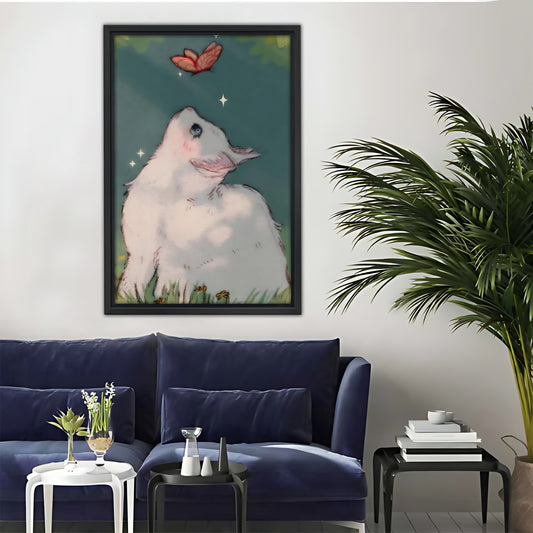 Funny Cat Art - Canvas Wall Art - Abstract Funny Living Room Decor| Liberty Signs #SZ036