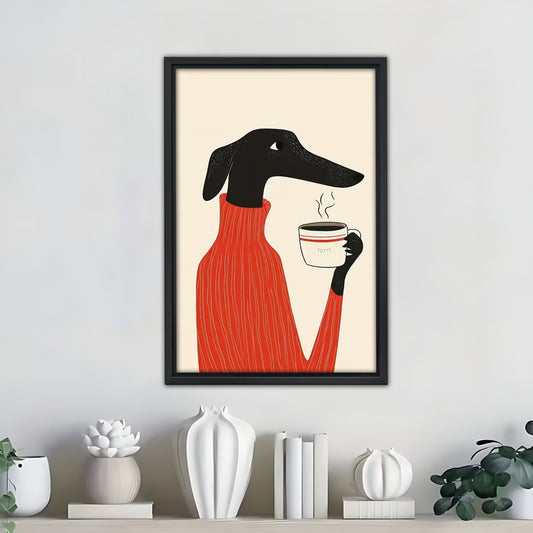 Funny Dog Art - Canvas Wall Art - Abstract Funny Living Room Decor| Liberty Signs #SZ310