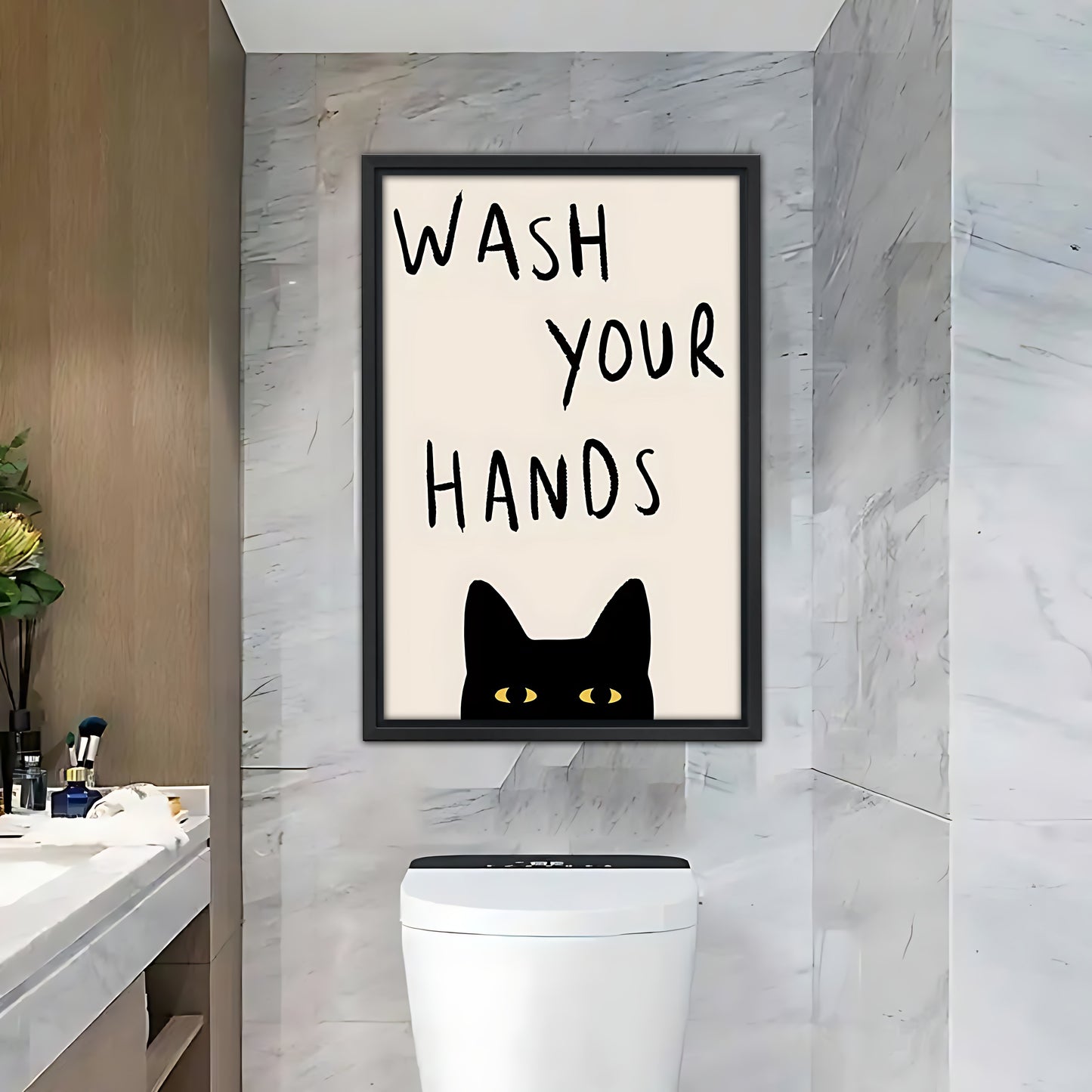 Funny Cat Art - Canvas Wall Art - Abstract Funny Living Room Decor| Liberty Signs #SZ248