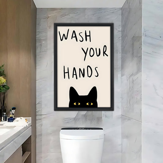 Funny Cat Art - Canvas Wall Art - Abstract Funny Living Room Decor| Liberty Signs #SZ248