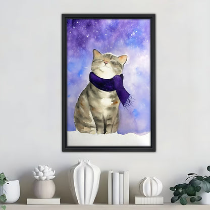 Funny Cat Art - Canvas Wall Art - Abstract Funny Living Room Decor| Liberty Signs #SZ265