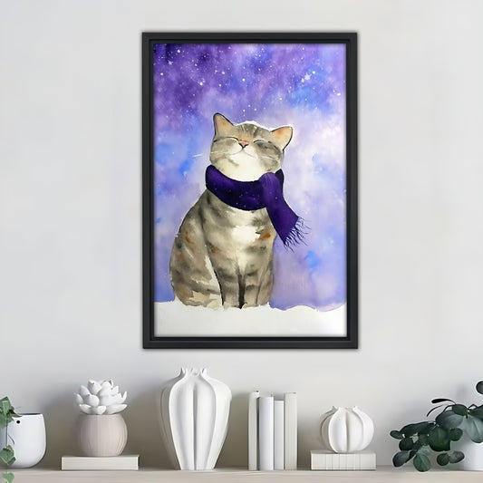 Funny Cat Art - Canvas Wall Art - Abstract Funny Living Room Decor| Liberty Signs #SZ265