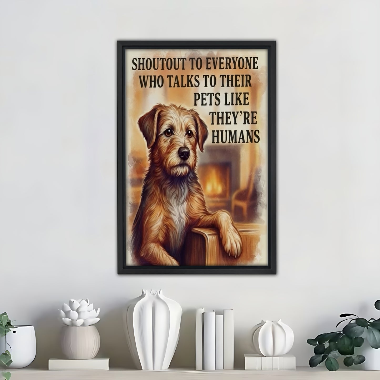 Funny Dog Art - Canvas Wall Art - Abstract Funny Living Room Decor| Liberty Signs #SZ338