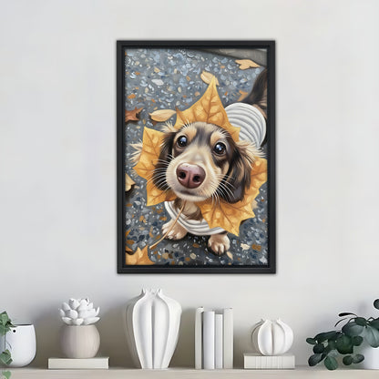 Funny Dog Art - Canvas Wall Art - Abstract Funny Living Room Decor| Liberty Signs #SZ344