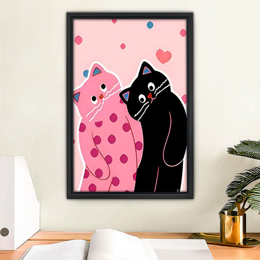 Funny Cat Art - Canvas Wall Art - Abstract Funny Living Room Decor| Liberty Signs #SZ122