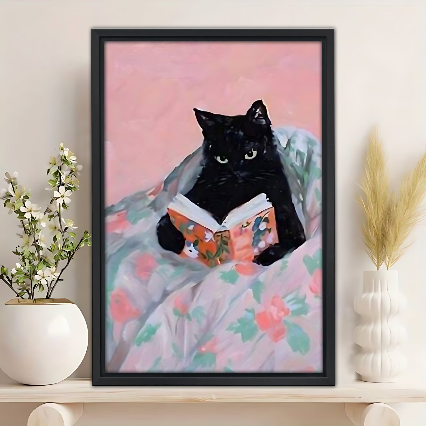 Funny Cat Art - Canvas Wall Art - Abstract Funny Living Room Decor| Liberty Signs #SZ252