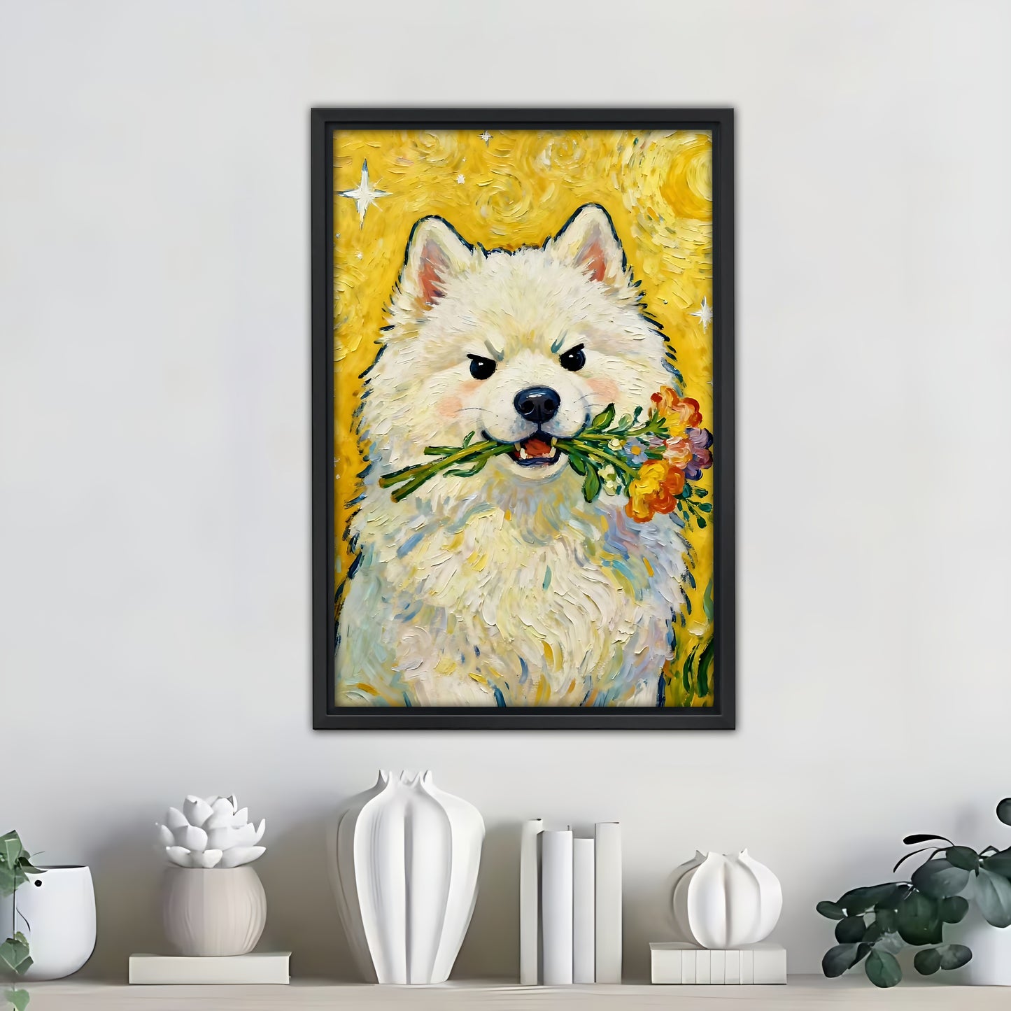 Funny Dog Art - Canvas Wall Art - Abstract Funny Living Room Decor| Liberty Signs #SZ306