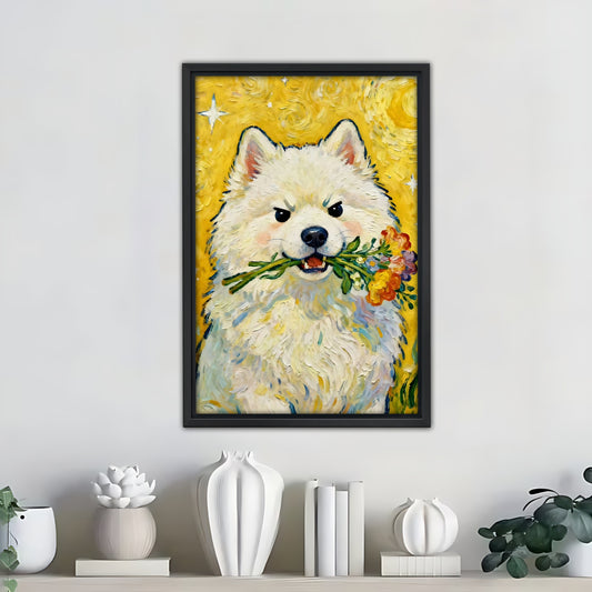 Funny Dog Art - Canvas Wall Art - Abstract Funny Living Room Decor| Liberty Signs #SZ306