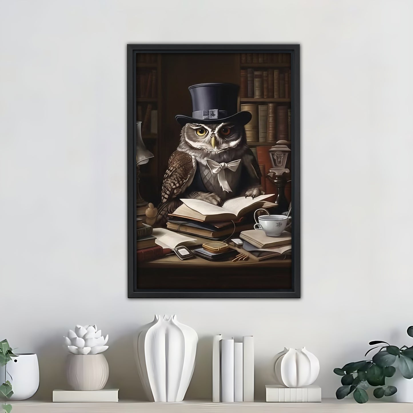 Neutral Abstract Framed Wall Art – Minimalist Line Art for Office or Studio | Liberty Signs #SZ323