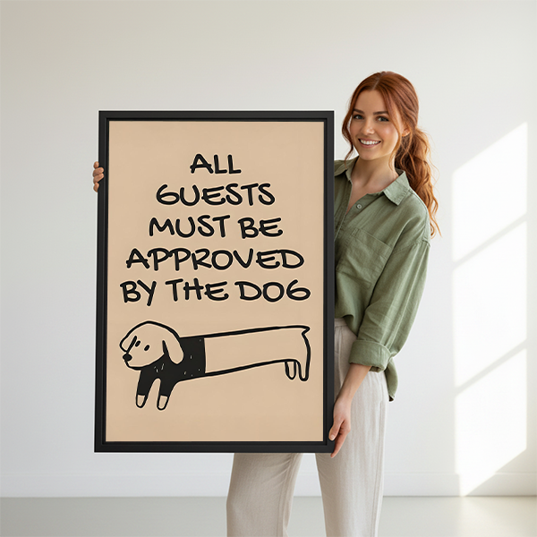 Funny Dachshund Dog Lover Wall Art Print l2954
