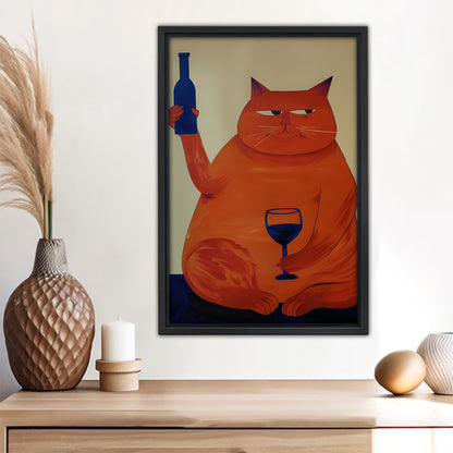 Funny Cat Art - Canvas Wall Art - Abstract Funny Living Room Decor| Liberty Signs #SZ146