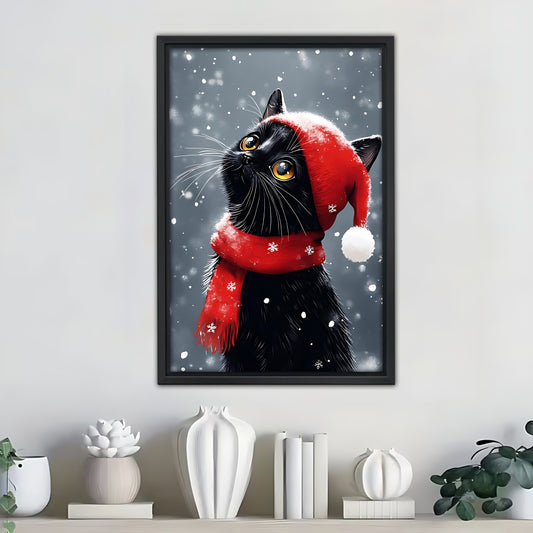 Funny Cat Art - Canvas Wall Art - Abstract Funny Living Room Decor| Liberty Signs #SZ264