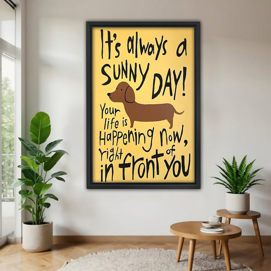 Funny Dog Art - Canvas Wall Art - Abstract Funny Living Room Decor| Liberty Signs #SZ099