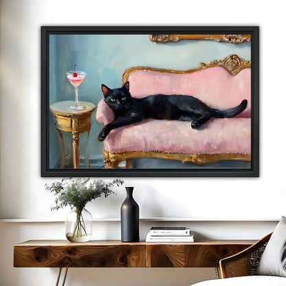 Funny Cat Art - Canvas Wall Art - Abstract Funny Living Room Decor| Liberty Signs #HZ072