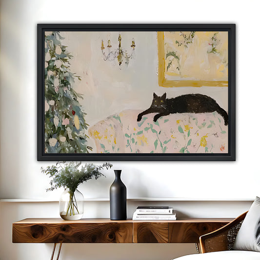 Funny Cat Art - Canvas Wall Art - Abstract Funny Living Room Decor| Liberty Signs #HZ073