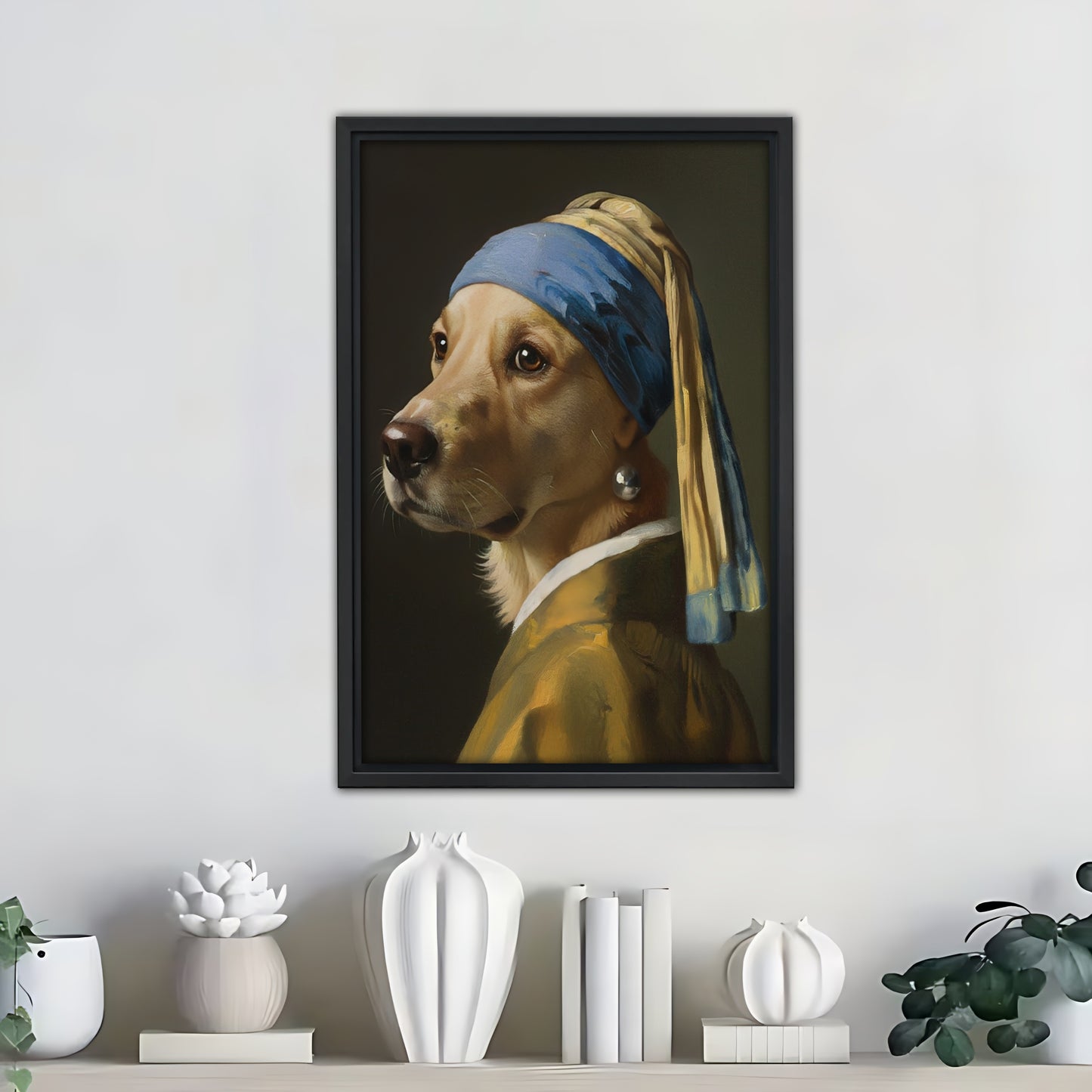Funny Dog Art - Canvas Wall Art - Abstract Funny Living Room Decor| Liberty Signs #SZ340