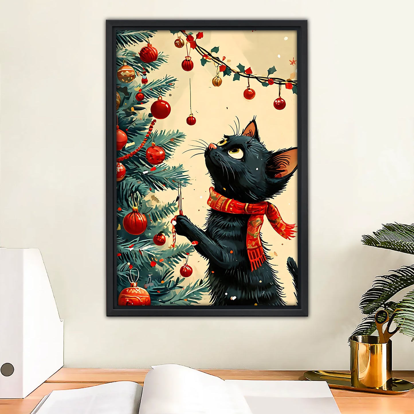 Funny Cat Art - Canvas Wall Art - Abstract Funny Living Room Decor| Liberty Signs #SZ123