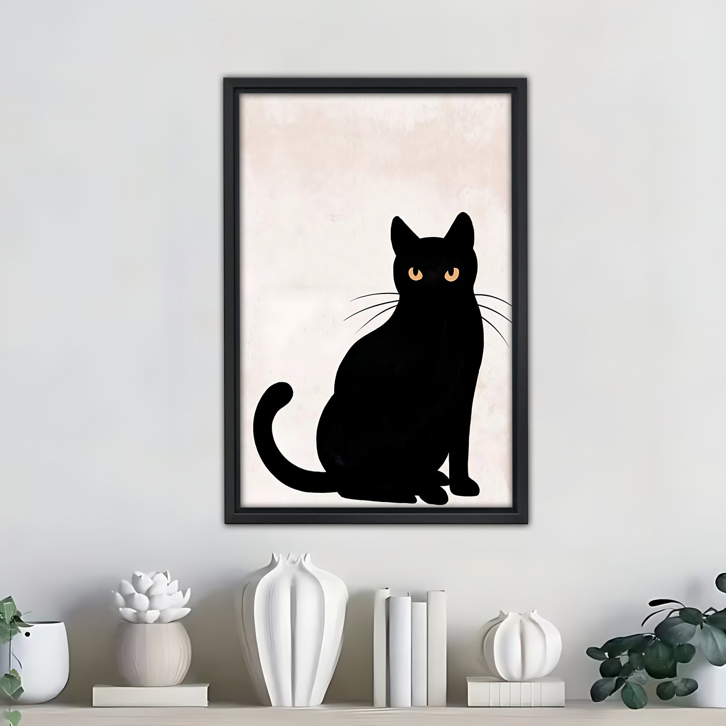 Funny Cat Art - Canvas Wall Art - Abstract Funny Living Room Decor| Liberty Signs #SZ297